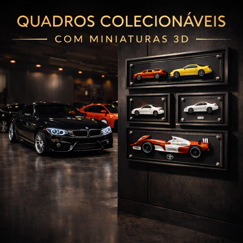 Quadros Colecionáveis com Miniaturas 3D