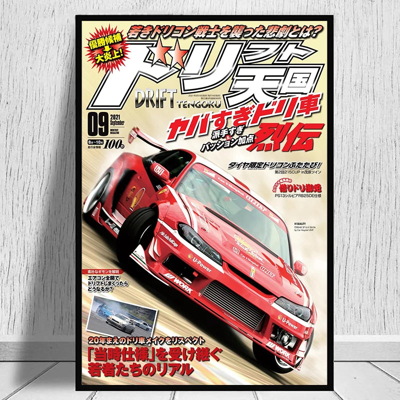 Coleção JDM Drift – Posters Japoneses Estilo Revista