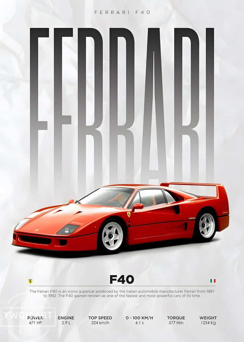 Poster Carros Icônicos – Arte Automotiva